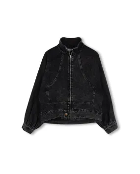 Fade Resistant Exterior Denim Zip Up