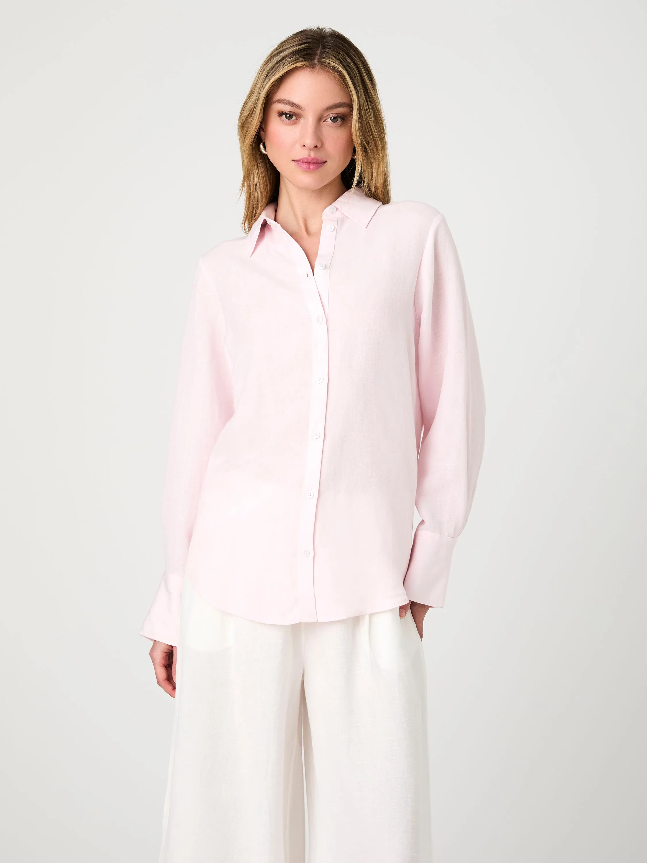 Eco Friendly Dye Birdie Linen Oversized Shirt