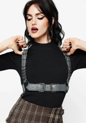 HiddenDrawcord Elisanna D-Ring Chain Detail Harness