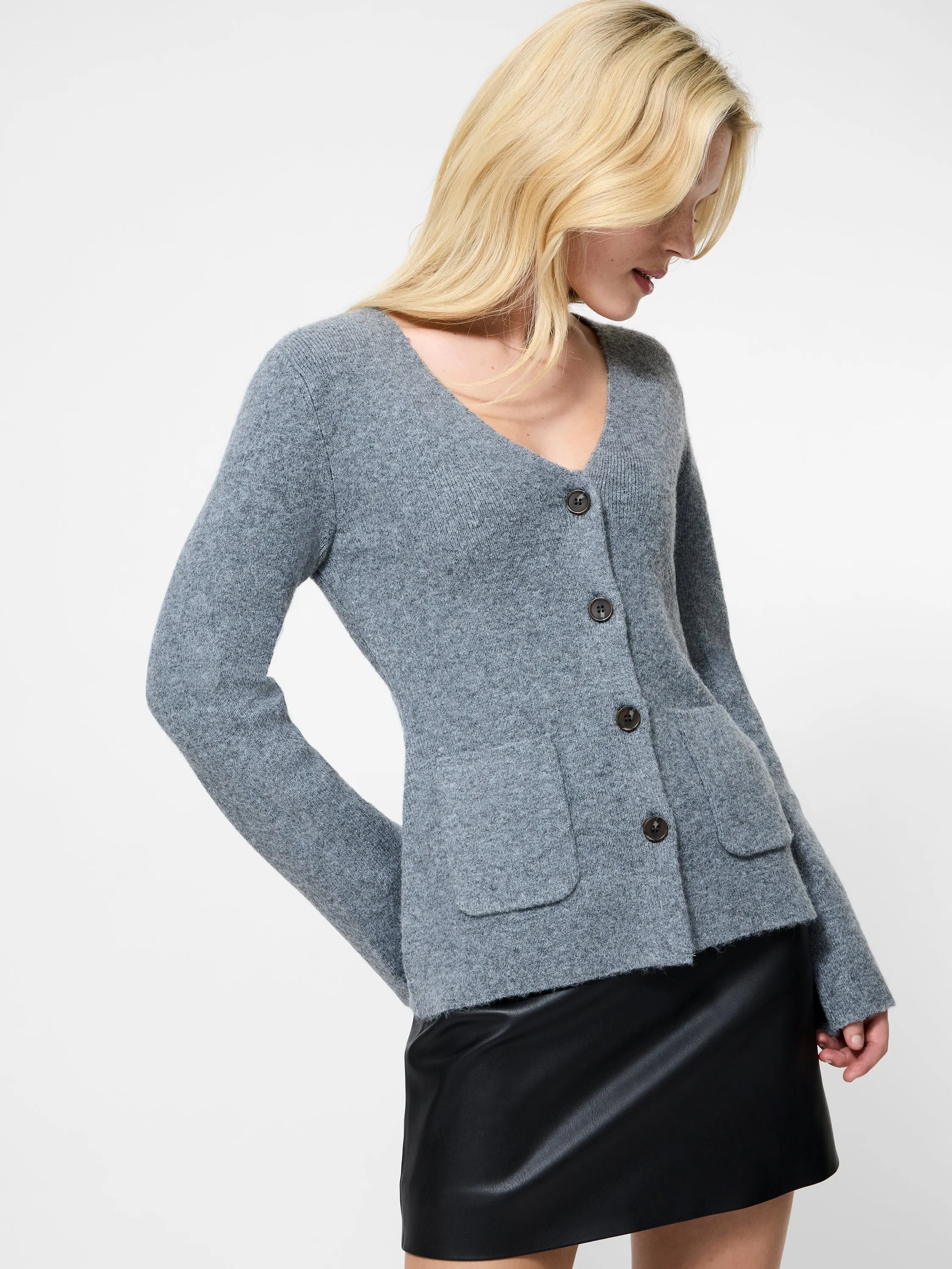 Ellie Knit V-Neck Cardigan Seasonal Warmth Airflow channels