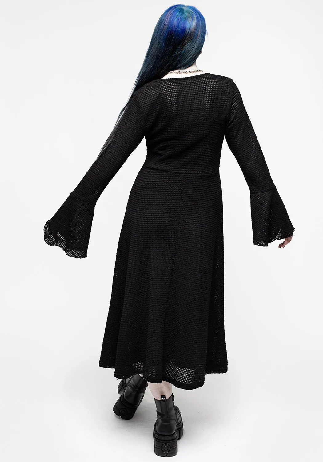 Xana Textured Tie Front Long Cardigan QuickFabric Recovery Rolled Cuffs