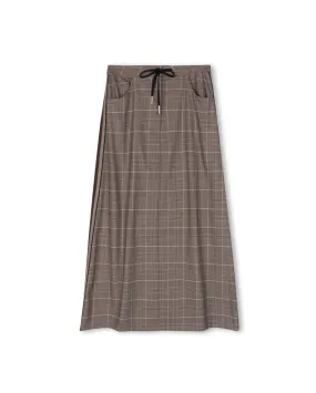 Modern Outfit Moki - Side Stripe Plaid Skirt
