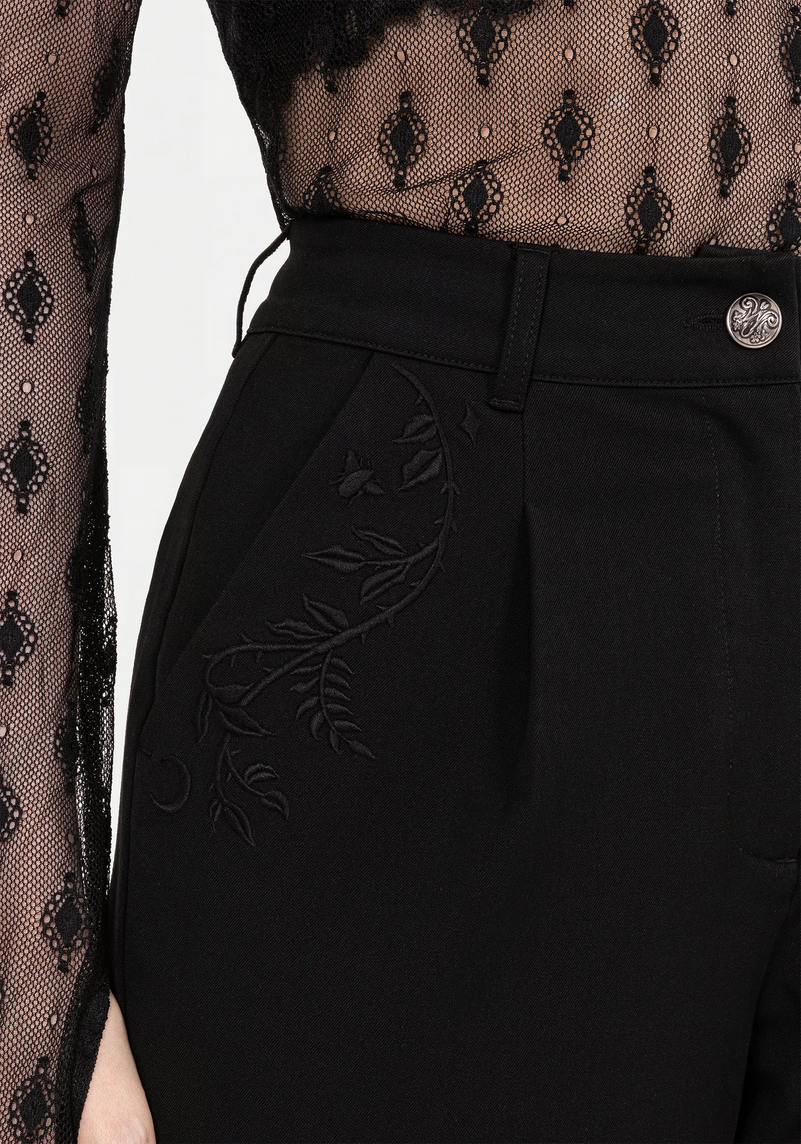 Daily Wear Urban Mood Mona Embroidered Tapered Trousers