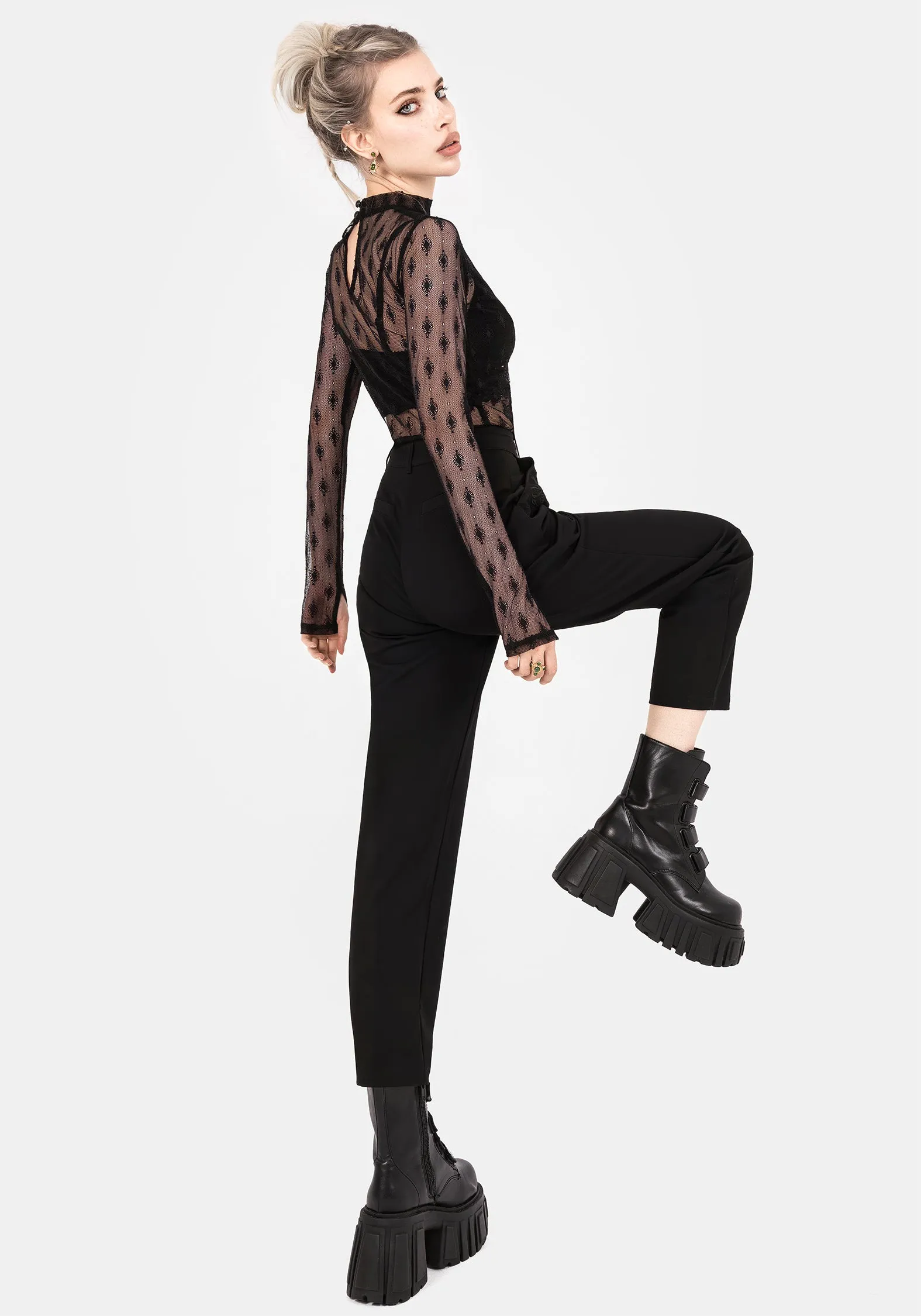 Mona Embroidered Tapered Trousers Timeless Touch Fall Favorite