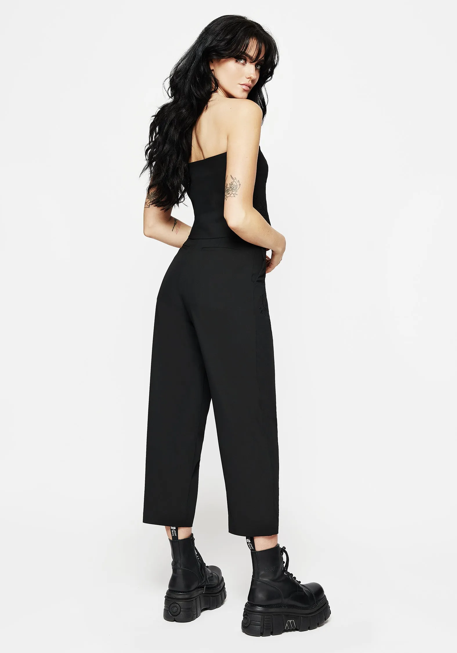 Moonbow Embroidered Tailored Trouser Sustainable Style Fusion