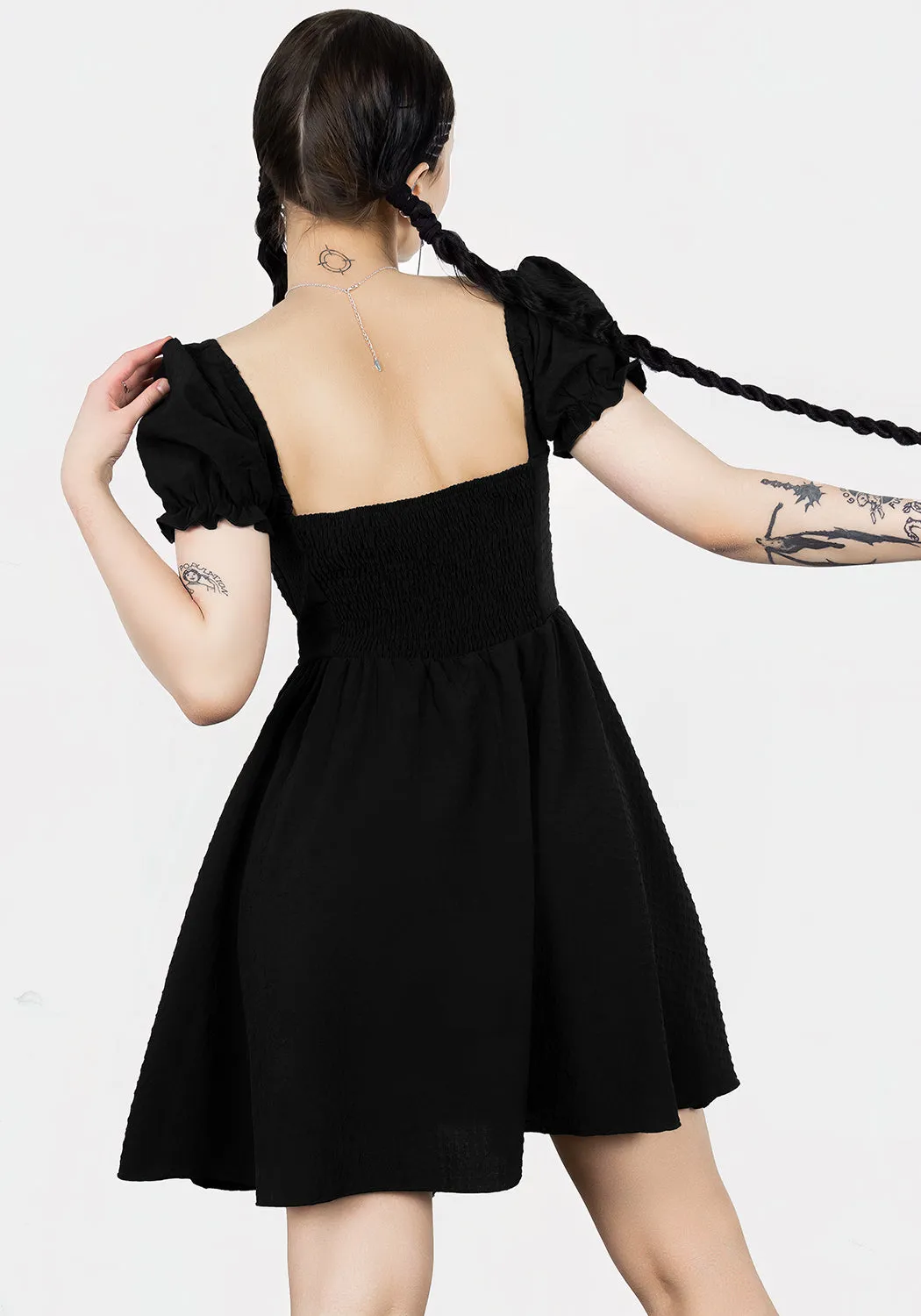 Mortem Ruffle Mini Dress Cool Structure