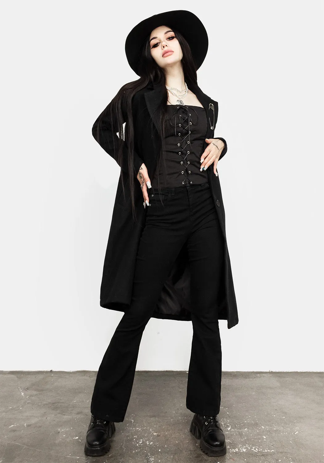 MORTICIA LACE-UP CORSET Breathable Knit Fabric