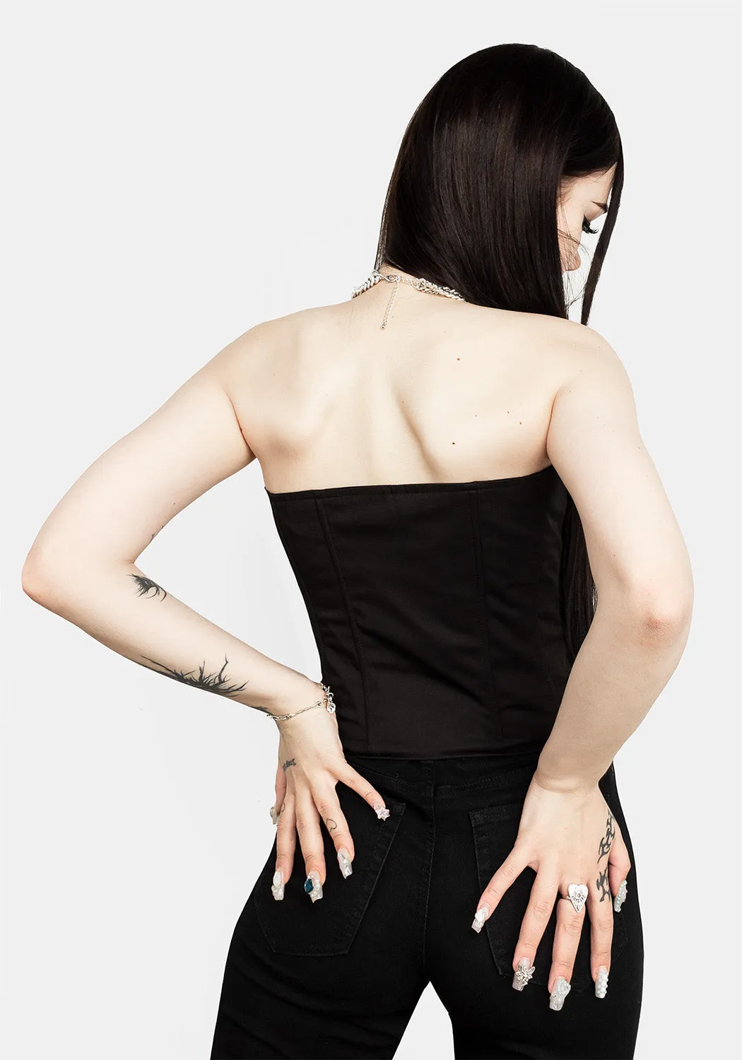 Neutral Tone Palette FourWayStretch MORTICIA LACE-UP CORSET