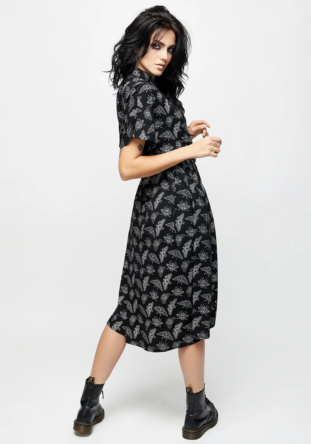 Smooth Motion Stylish Comfort Mortmoth Shirt Dress