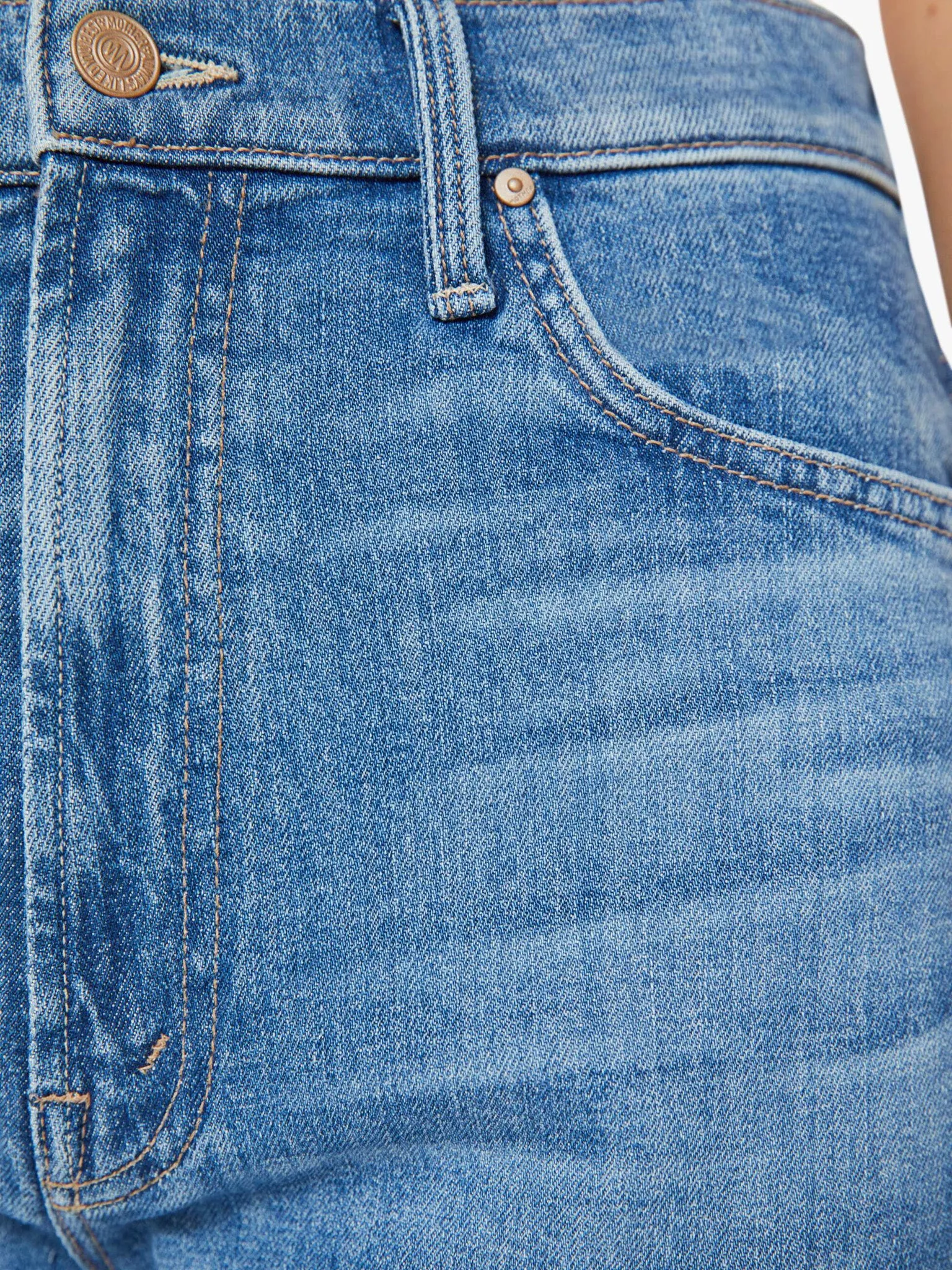 Layered Knee Panels Mother The Ditcher Zip Crop- Boogie Down