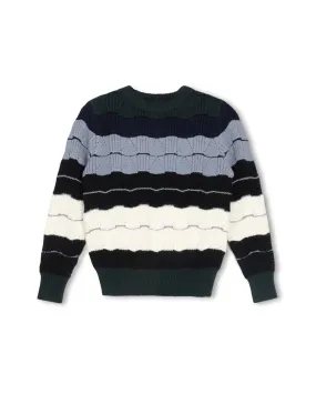 Comfy Knitwear Multi Scalloped Knit Sweater