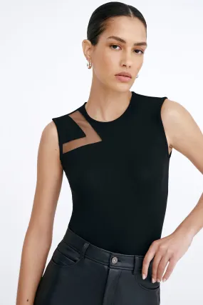 Emma Bodysuit LayeredCollar DoubleStitched Construction