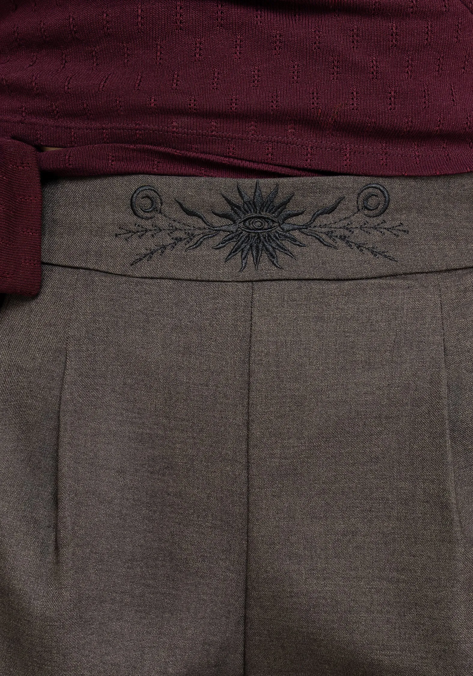 High-rise waist Mystic Embroidered Balloon Trousers