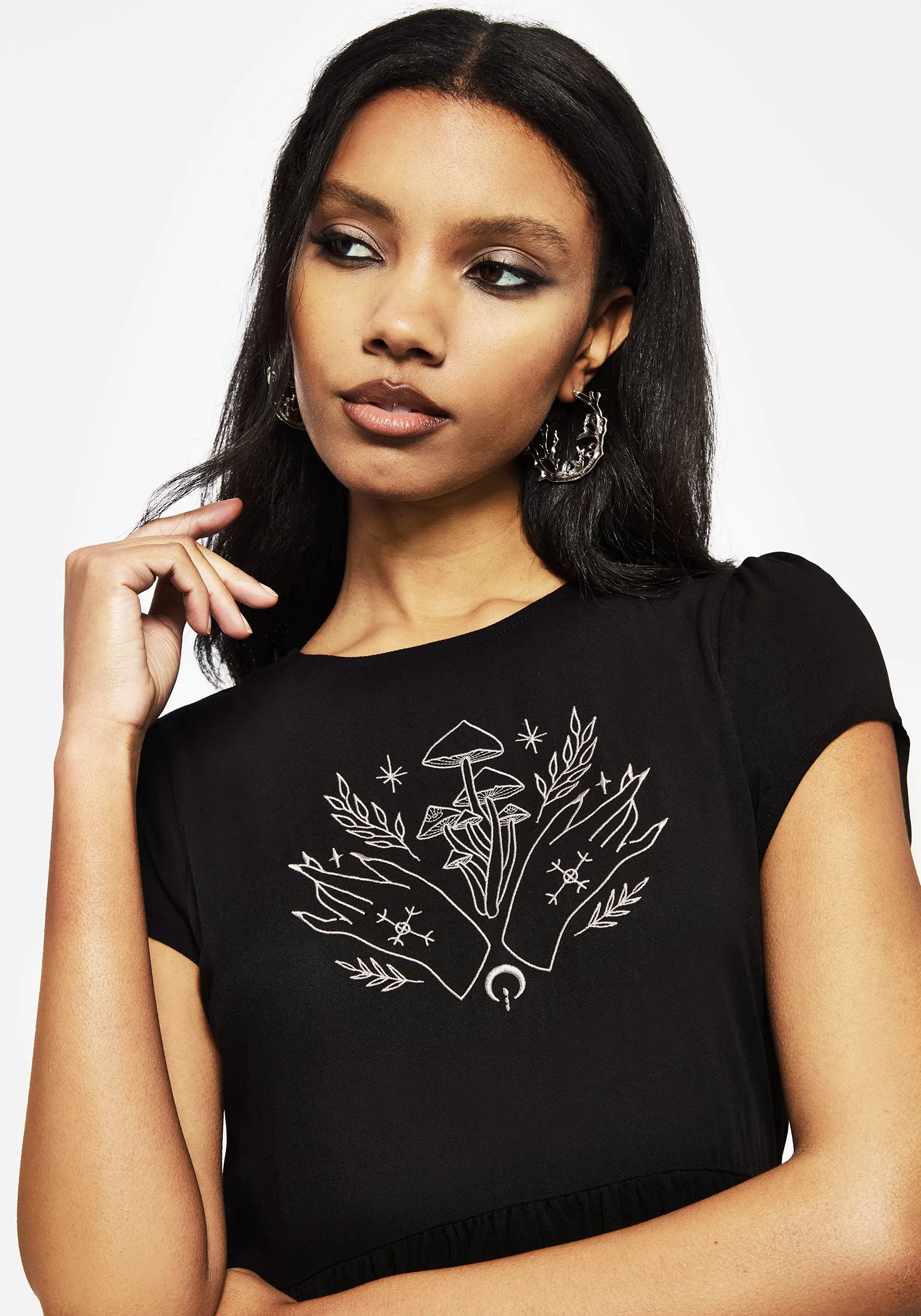 Rush Style Mystify Embroidered Skater Mini Dress