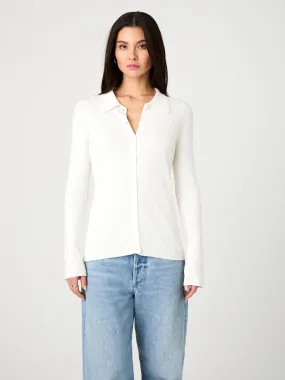 Versatile Comforted Nadina Collared Knit Top