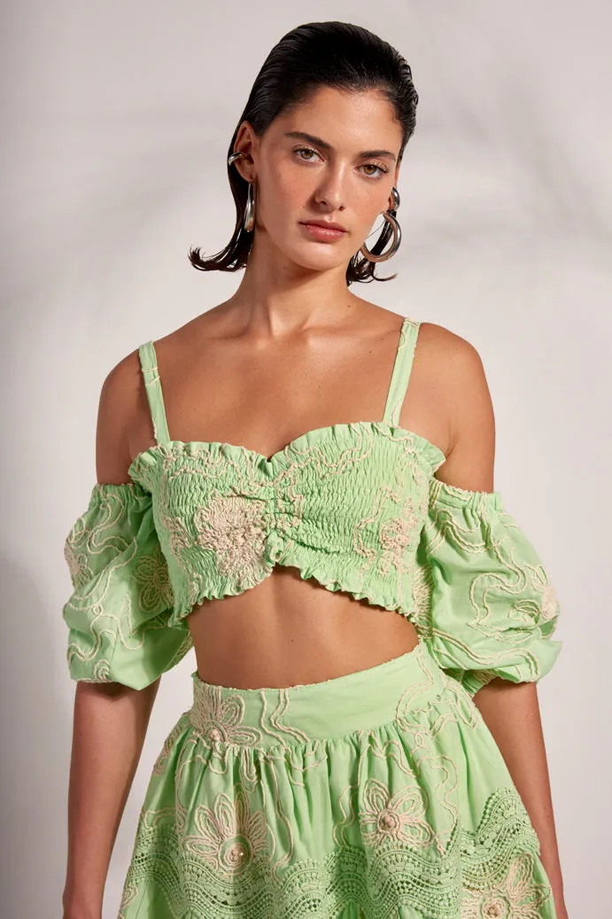 Travel Comfort Style TemperatureControl Fabric NALU TOP GREEN