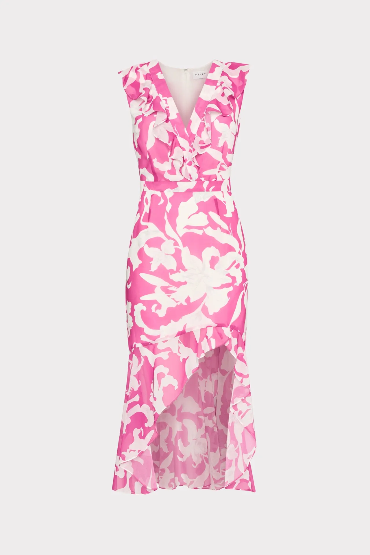 Nanci Lily Silhouette Ruffle Dress Floral-Pattern