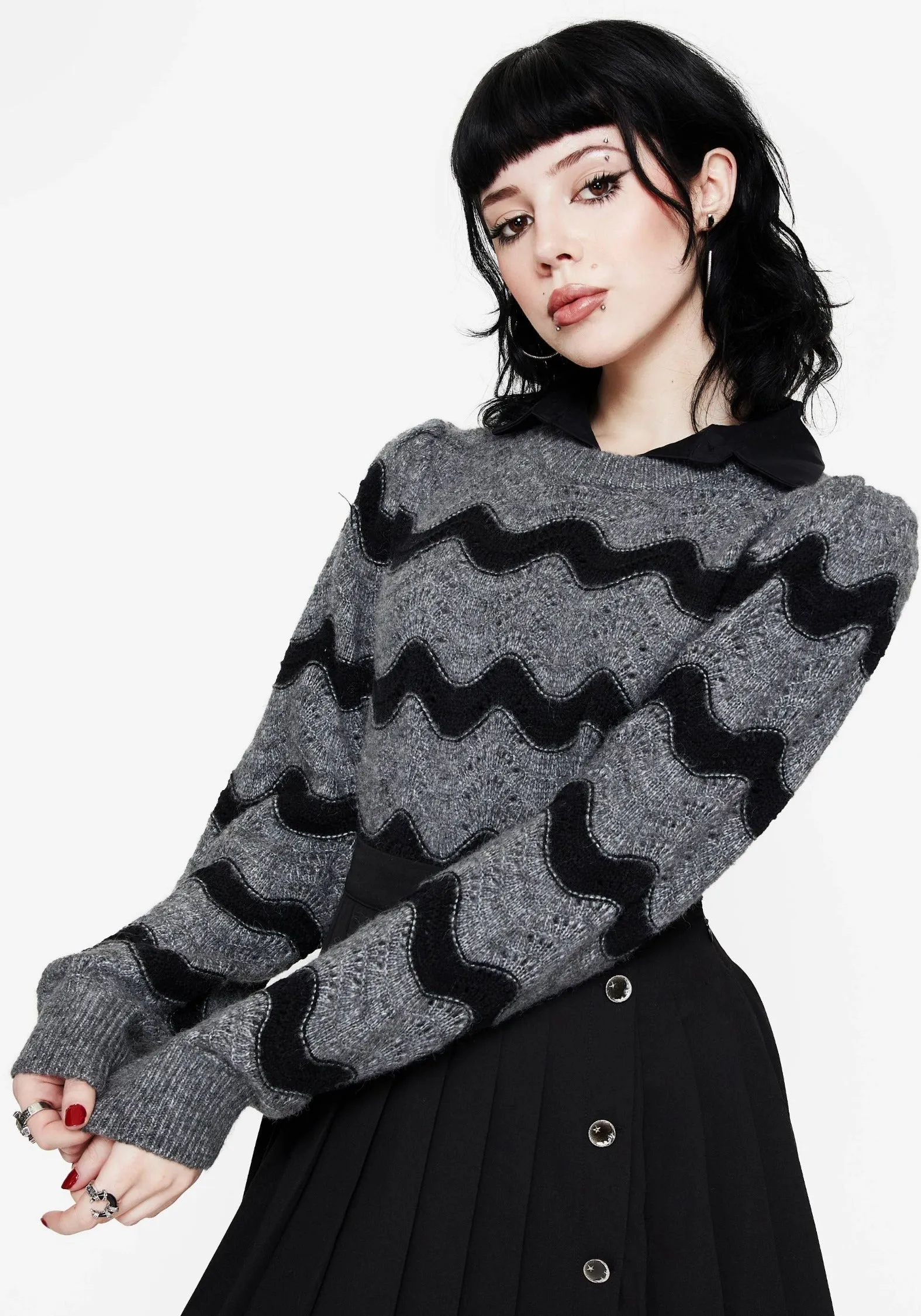 Bonded Seam Technology FrictionResistant Edges Nave Cotton Stripe Knit Jumper