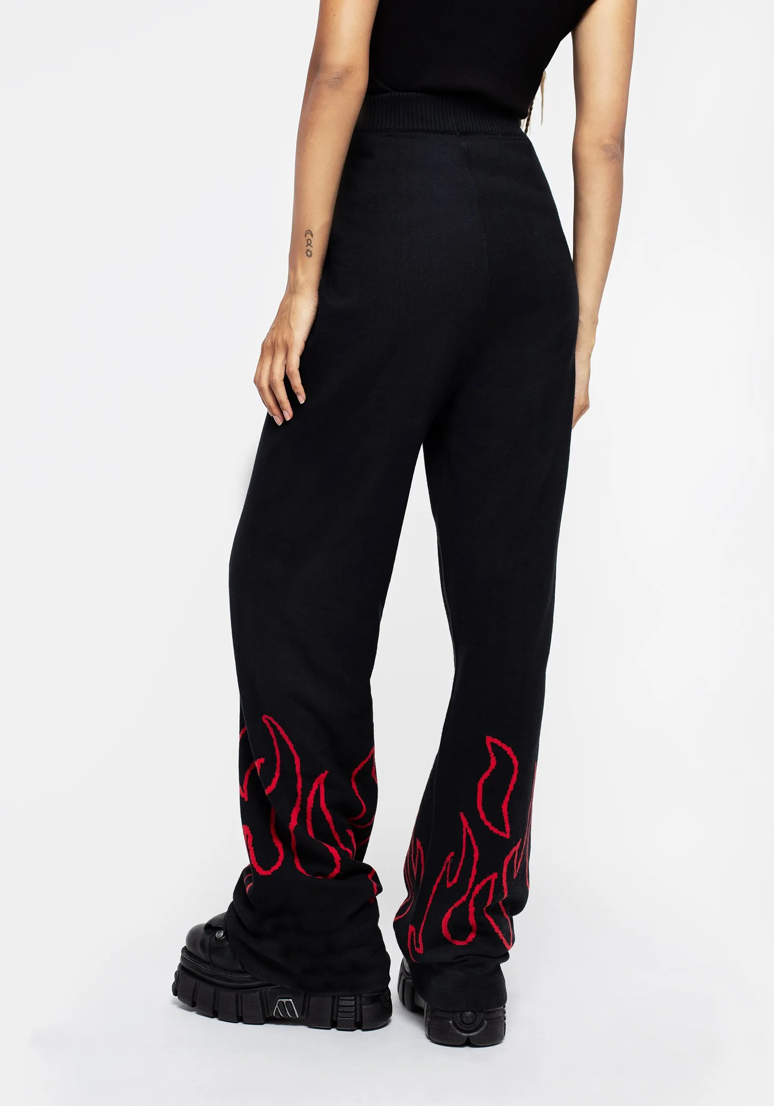Blaze Wide Leg Knit Joggers Daily Casual Style Fall Vibes