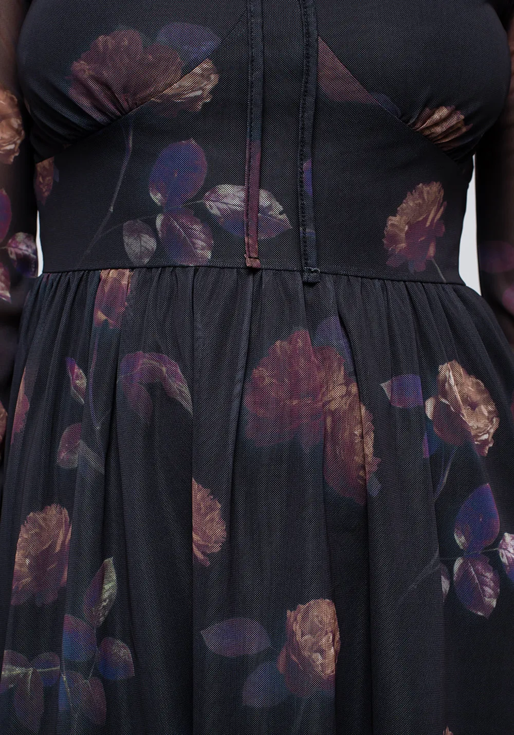 Monica Floral Mesh Skater Dress Relaxed Style Comfy Design