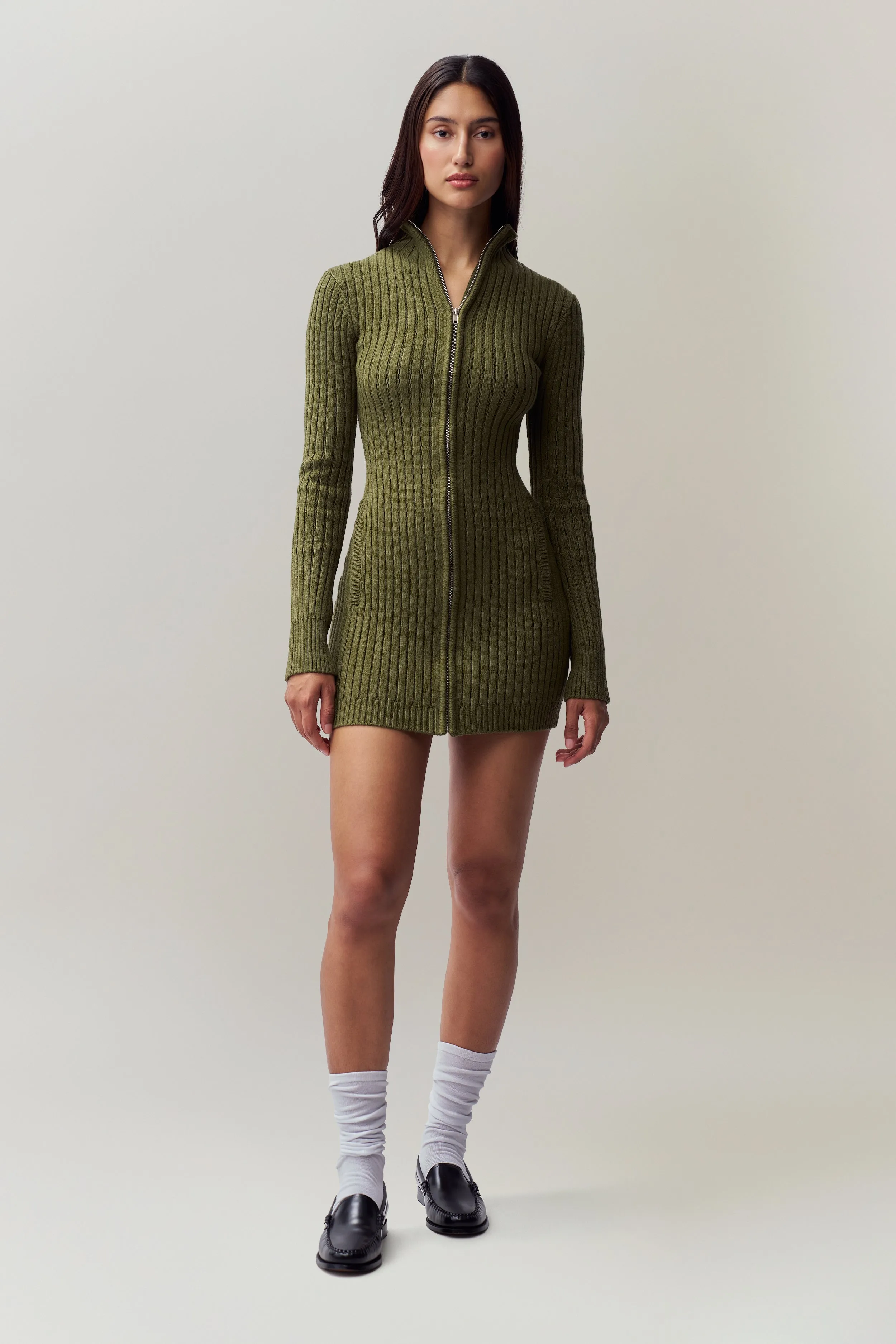 Nell Zip Up Dress Romantic Vibes