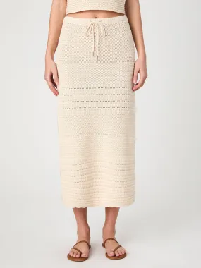 Resort Vacation Organic Cotton Nellis Cotton Crochet Side Slit Skirt