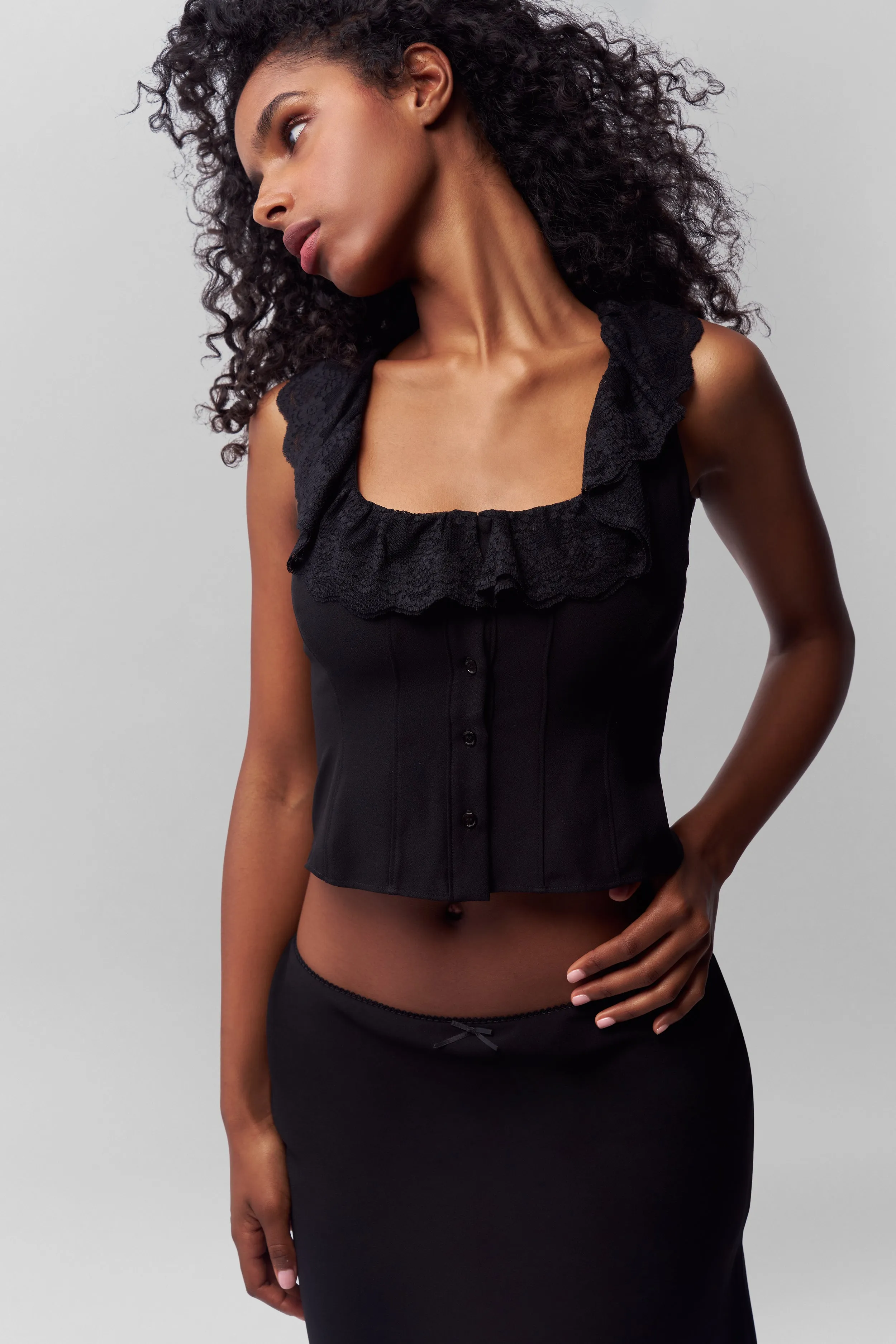 Paloma Lace Top Soft touch finish Anti Pilling Treatment