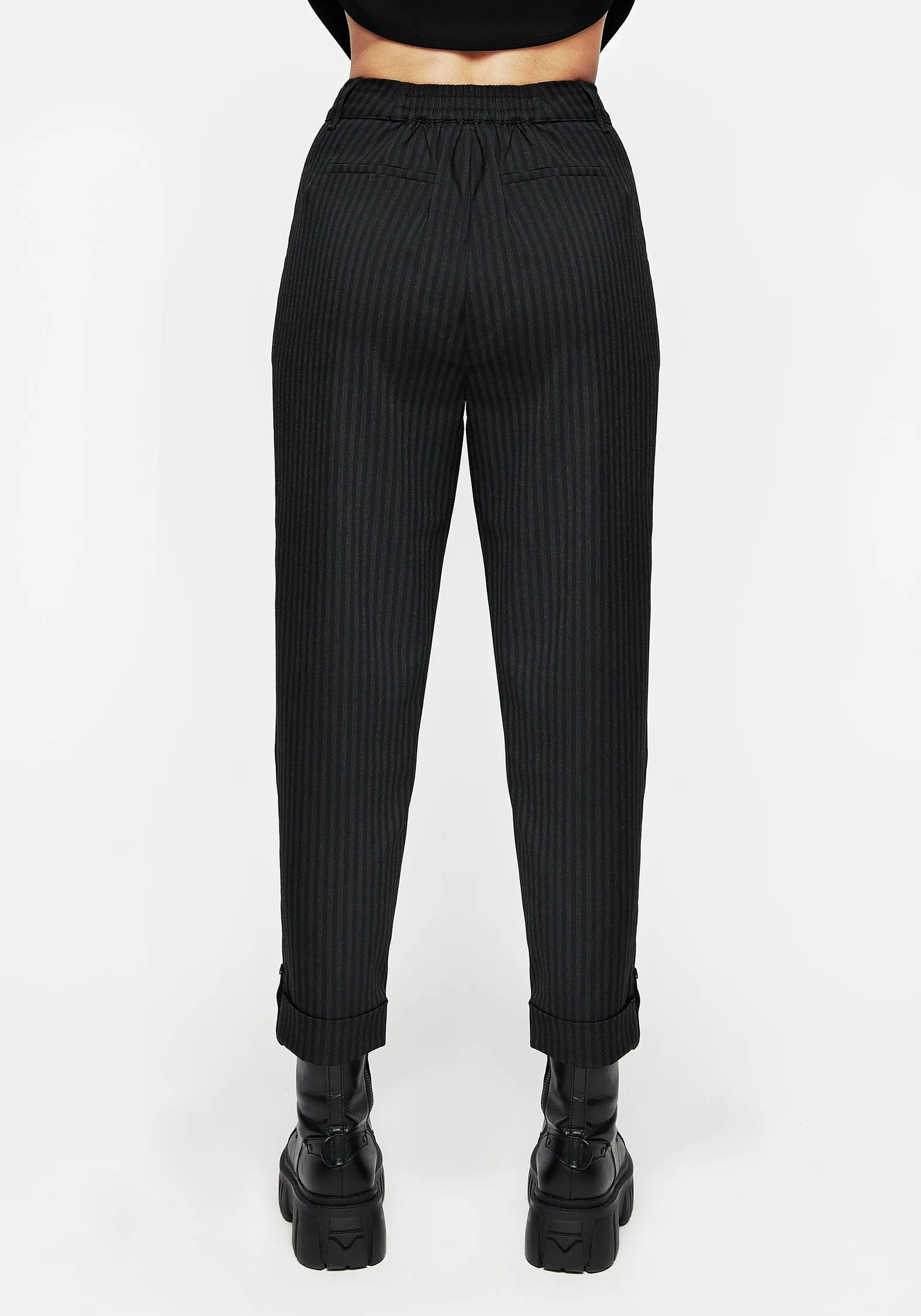 Nevermore Pinstripe Tailored Trousers Clean Outfit Urban Fashion