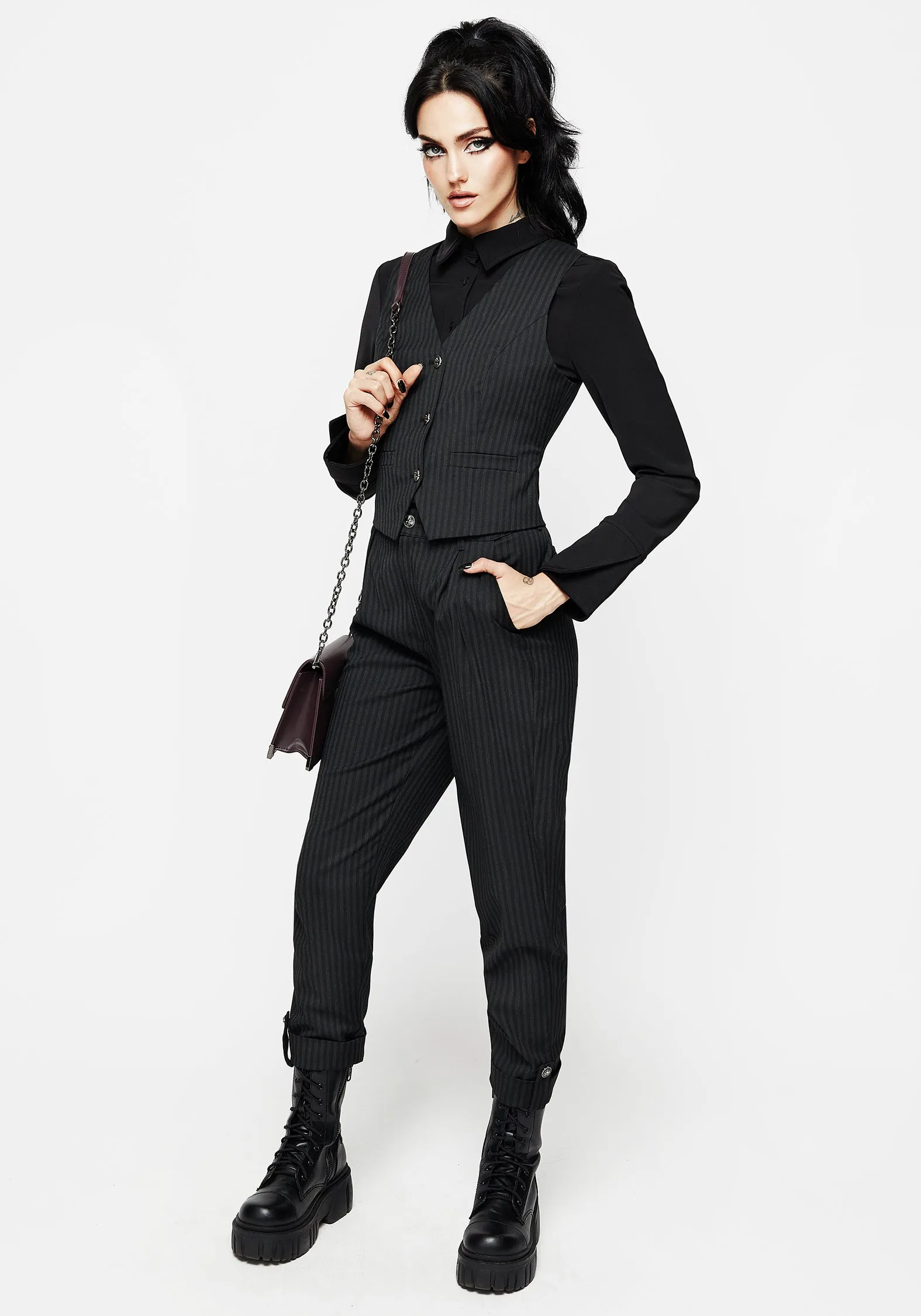 light colors Nevermore Pinstripe Tailored Trousers