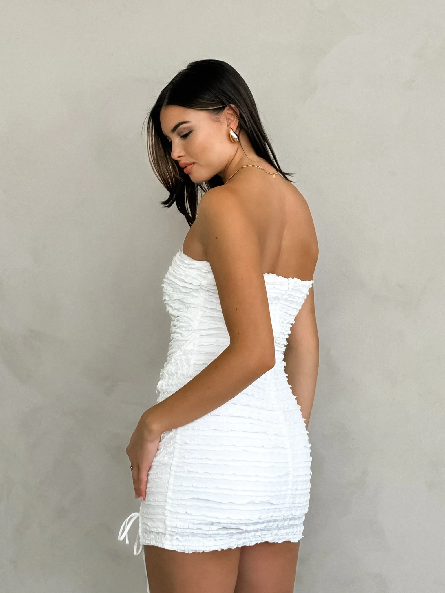 Temperature Regulating Next Chapter Ruffle Mini Dress - Final Sale