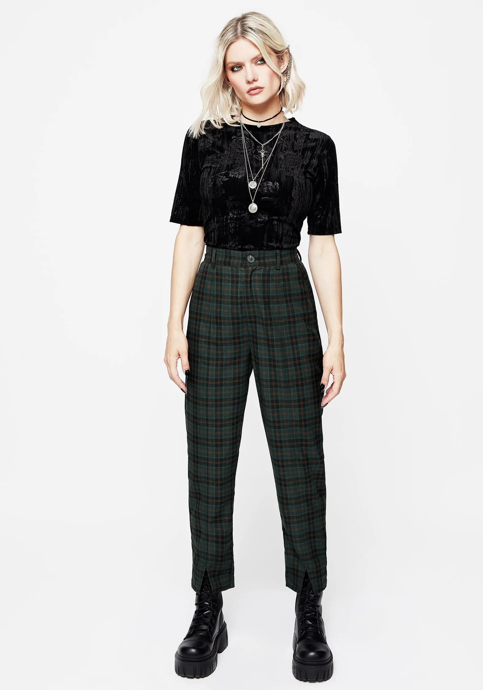 Nightingale Split Tapered Trousers Comfortable Feel Easy Vibe