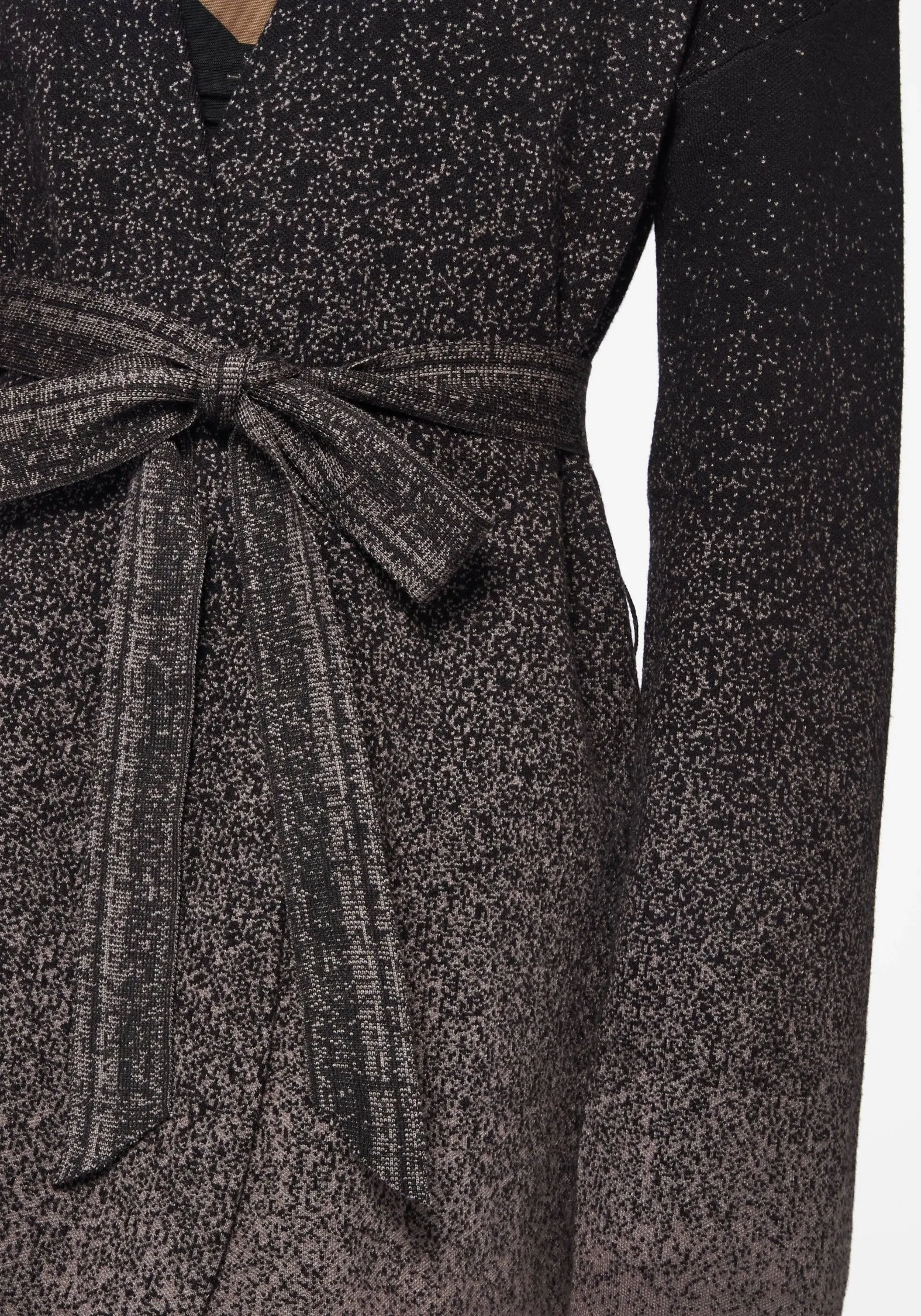 Elastic Edging Sustainable Manufacturing Nightjar Ombre Tie Wrap Cardigan