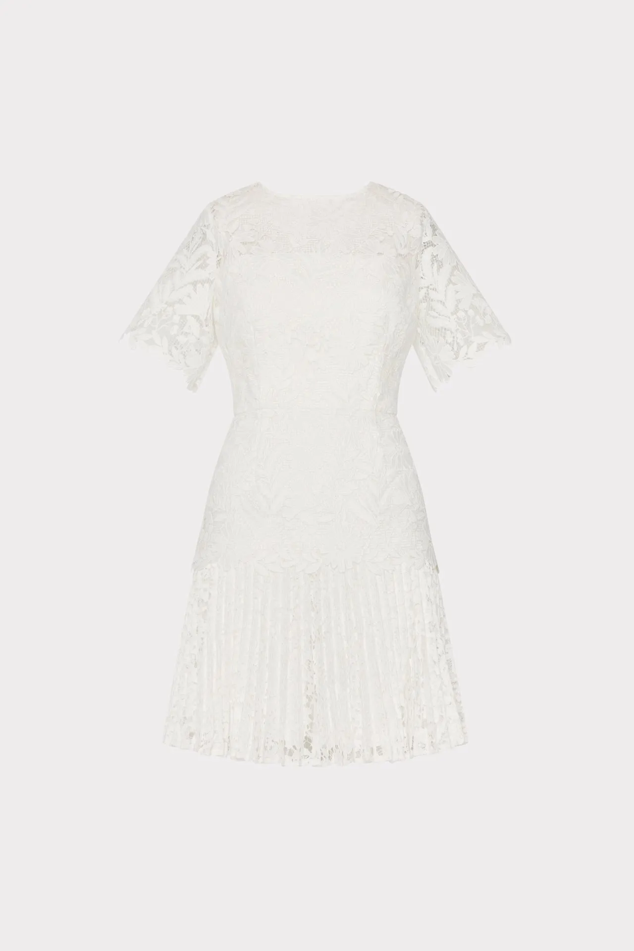 Soft Colorway Nikoletta Mixed Laces Pleated Mini Dress