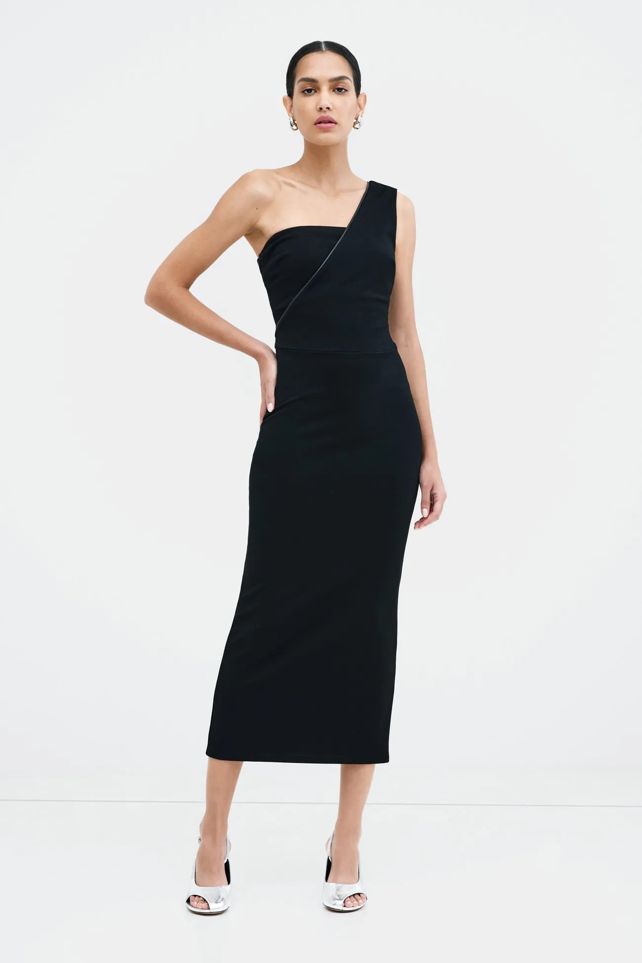 Nina Dress Elegant knee-length dress Sleek and Simple