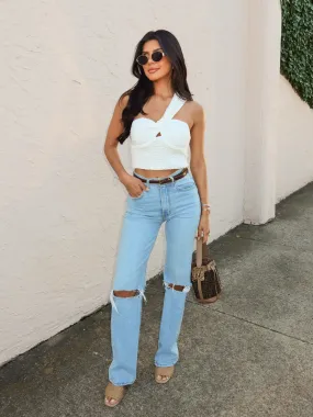 Coconut Textured Top - Final Sale Home Layer Compressed Stitch