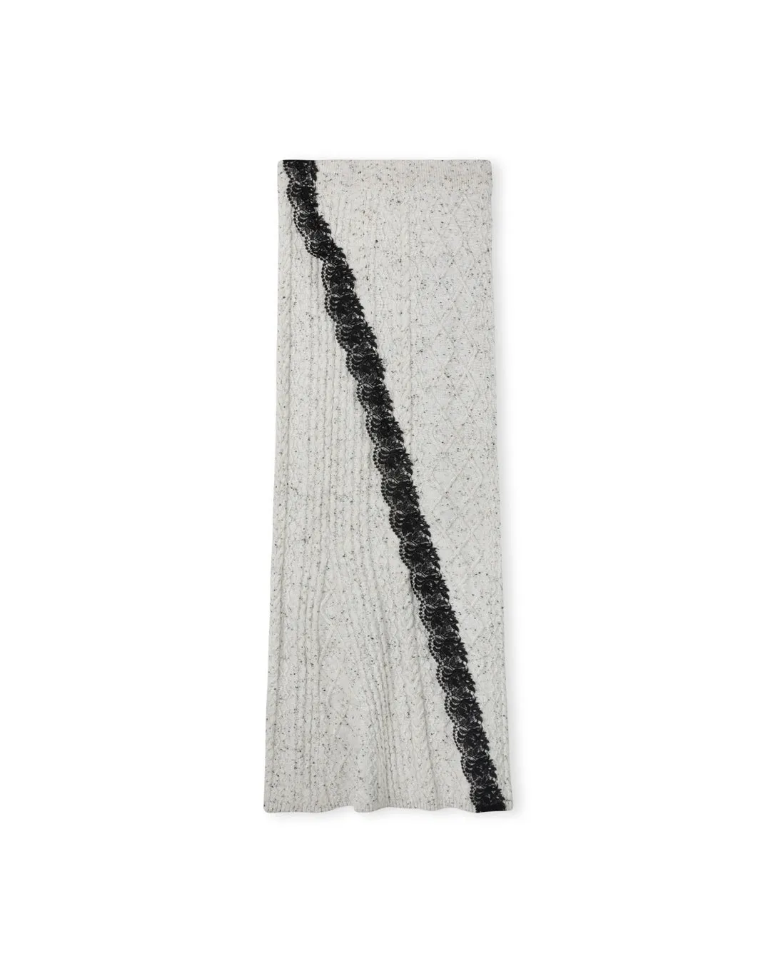 Soft Lining Lace Detailed Knit Skirt