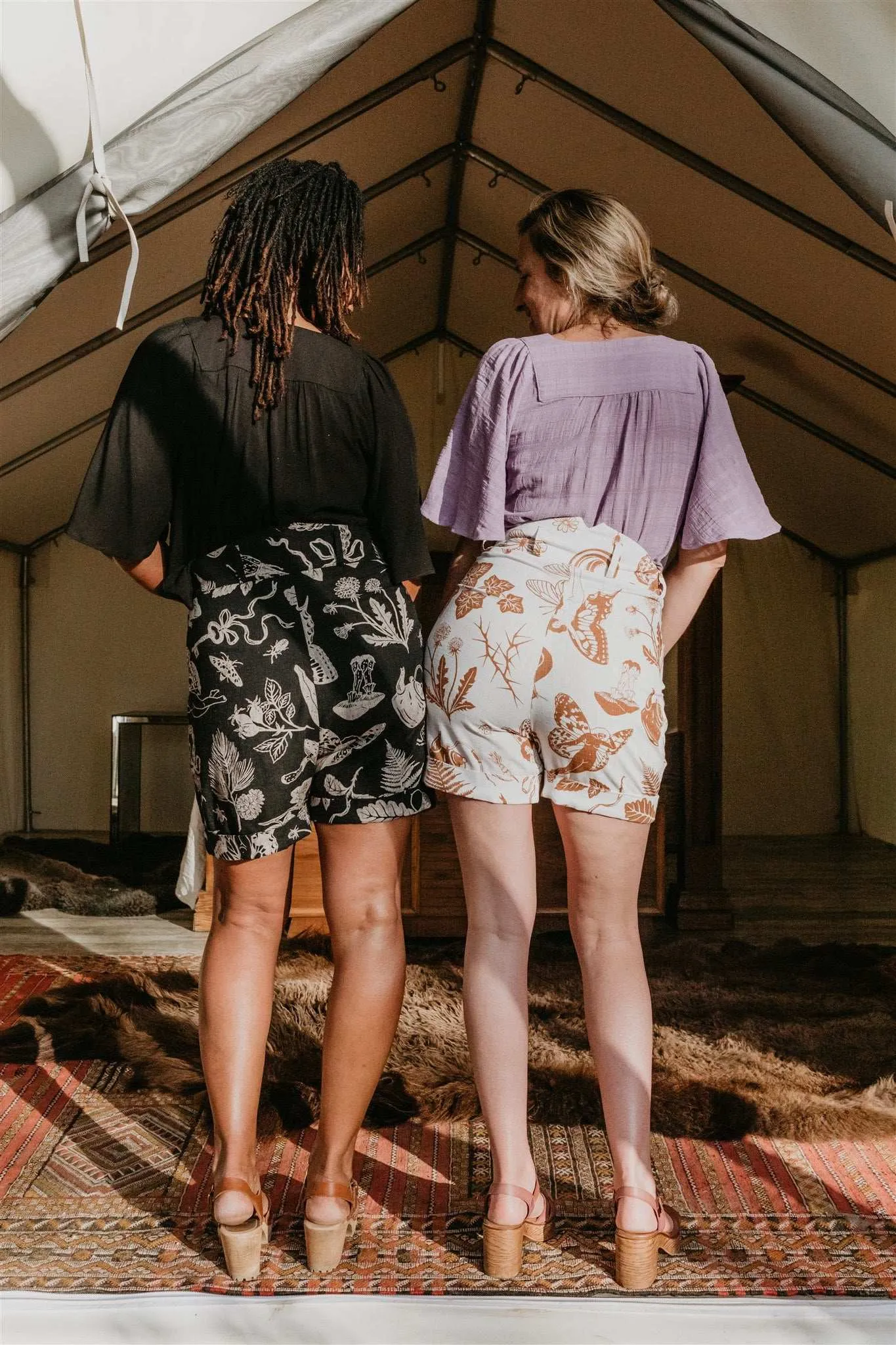 Perfect Shorts in Oat Woodland Wonder Laser cut