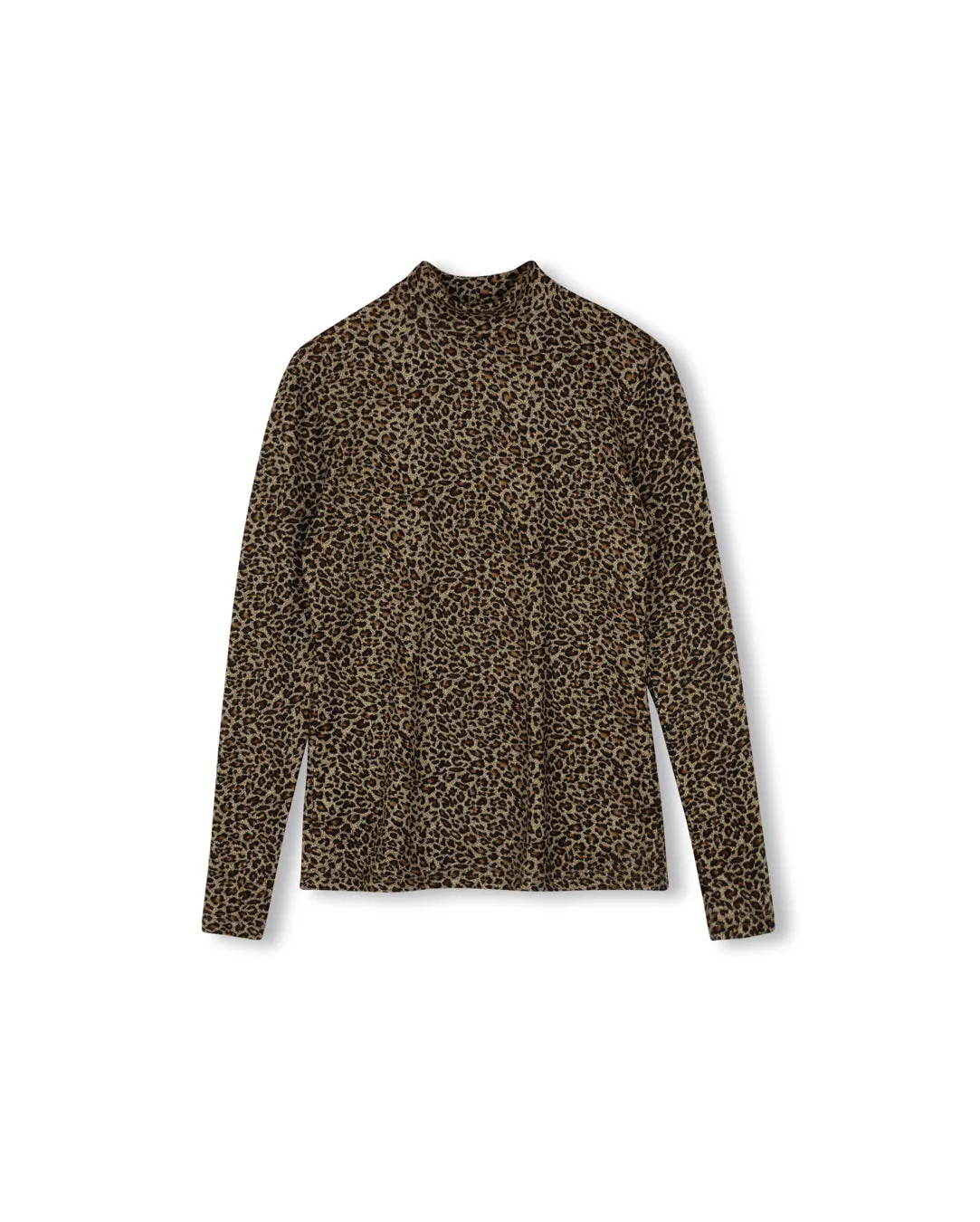 Leopard Turtleneck Soft And Comfortable