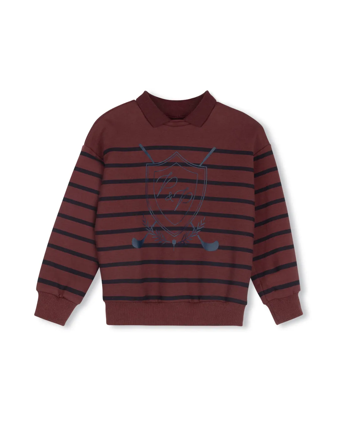 Cozy And Stylish Tema Embroidered Emblem Sweater