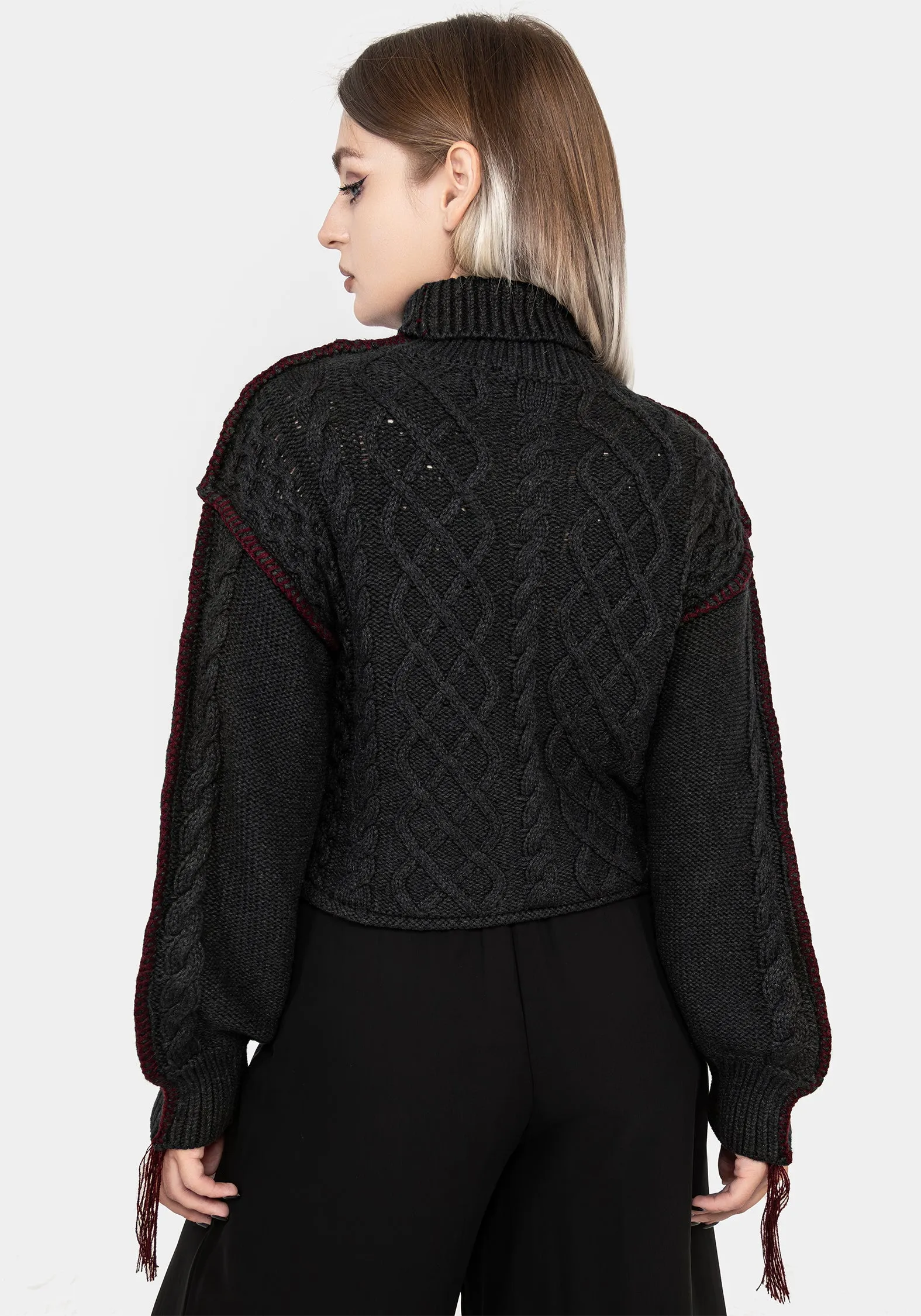 Vaila Cable Knit Crop Jumper EcoFriendly Dye