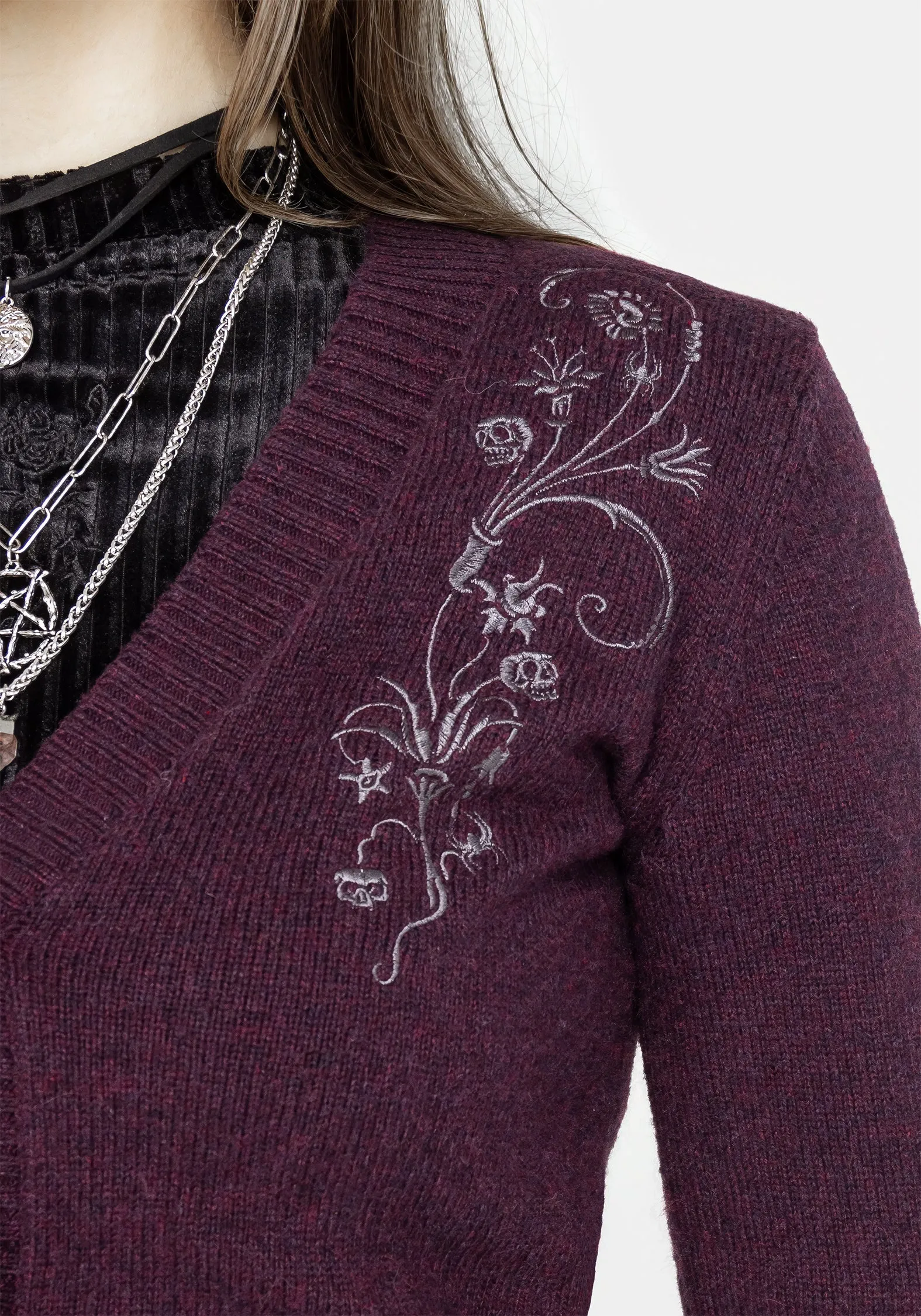 Odor control Poe Embroidered Cardigan