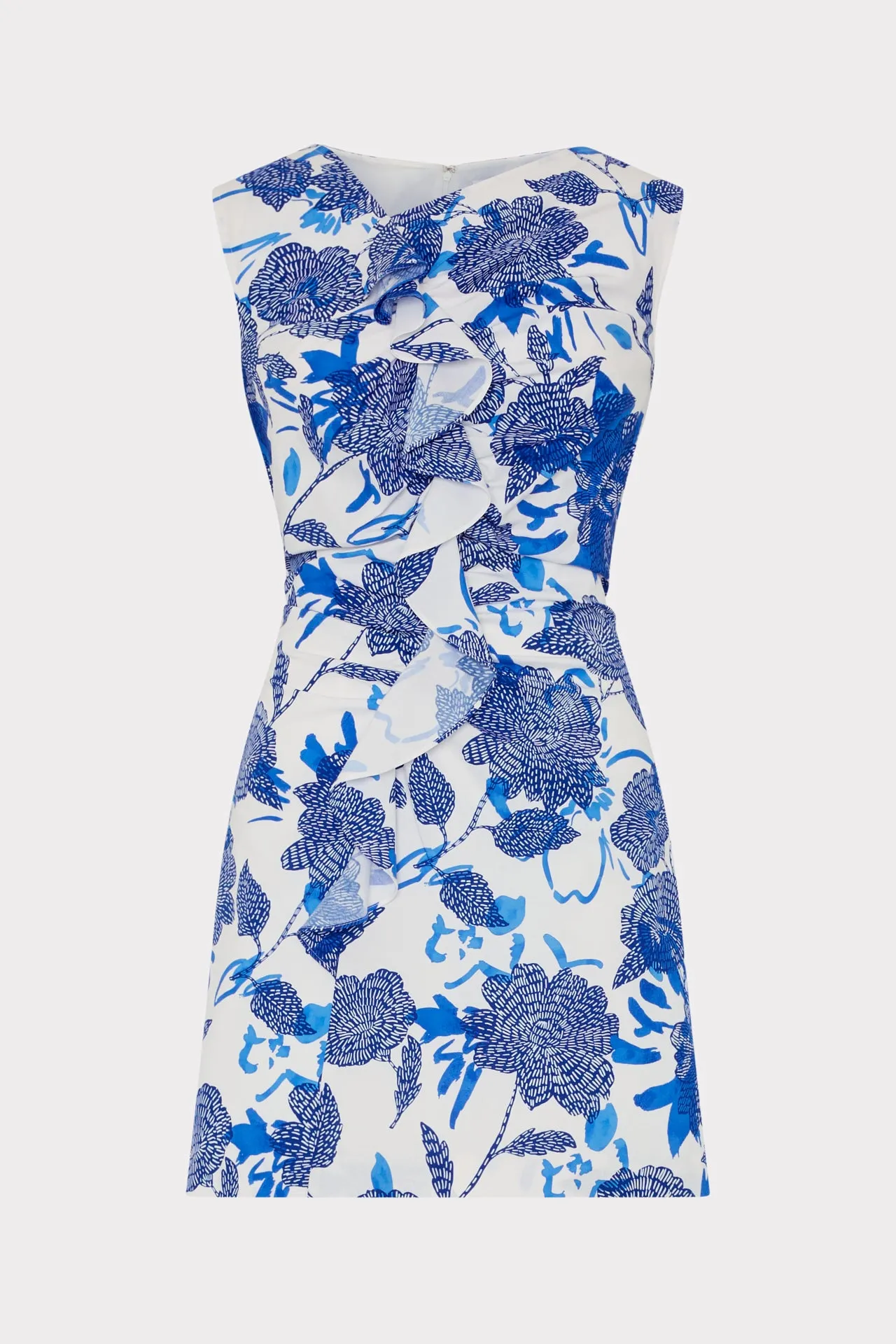 Novella Brushwork Floral Poplin Mini Dress Work Vibes Charming Fit