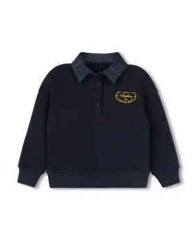 Olivia Checked Pointed Collar Sweatshirt Moisture Wicking Fabric Comfy Must-Have