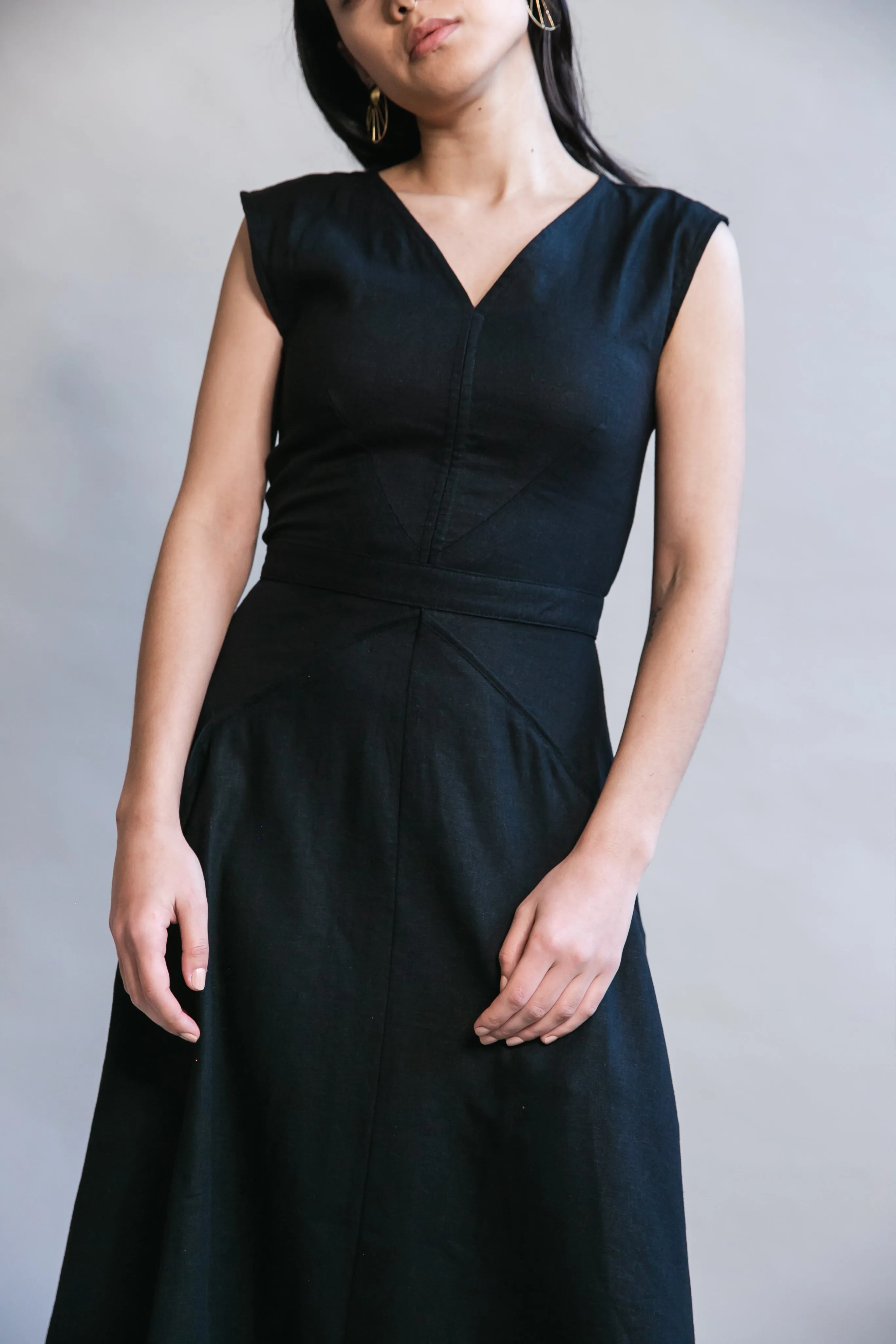 Xena Dress in Black Linen All-Occasion Look