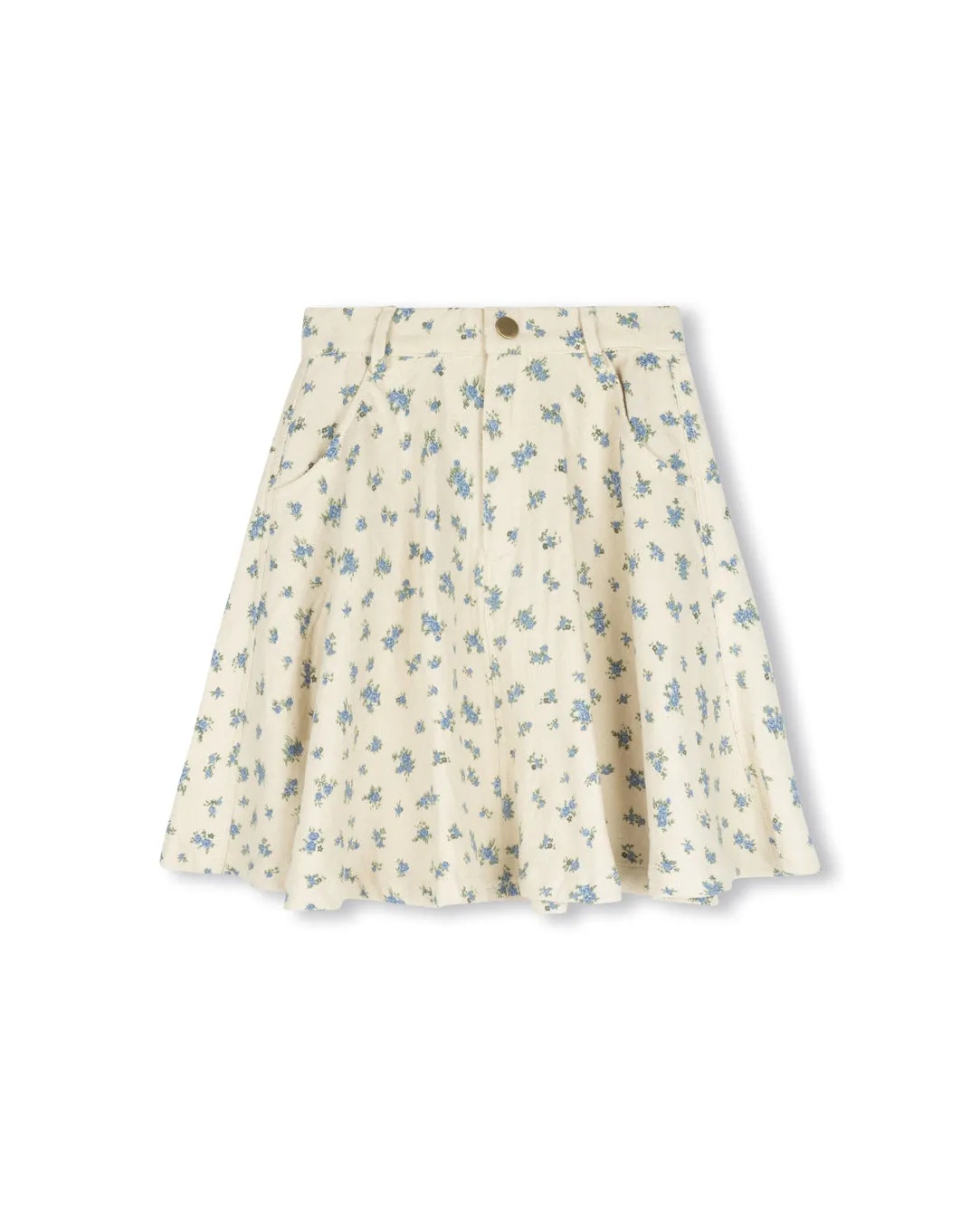 Editorial Look Clean Fit Ronald Floral Print Skirt
