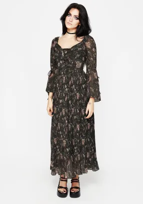 Harmonious Layers Ophelia Pleated Chiffon Maxi Dress