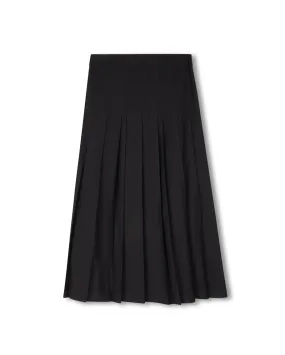 color block Light Mood Double Pleated Box Plear Skirt