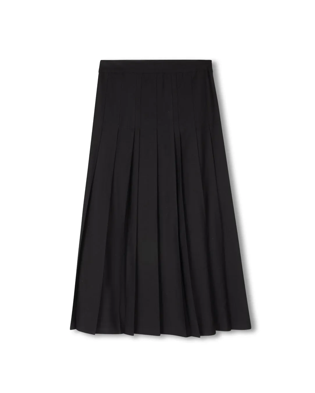 color block Light Mood Double Pleated Box Plear Skirt