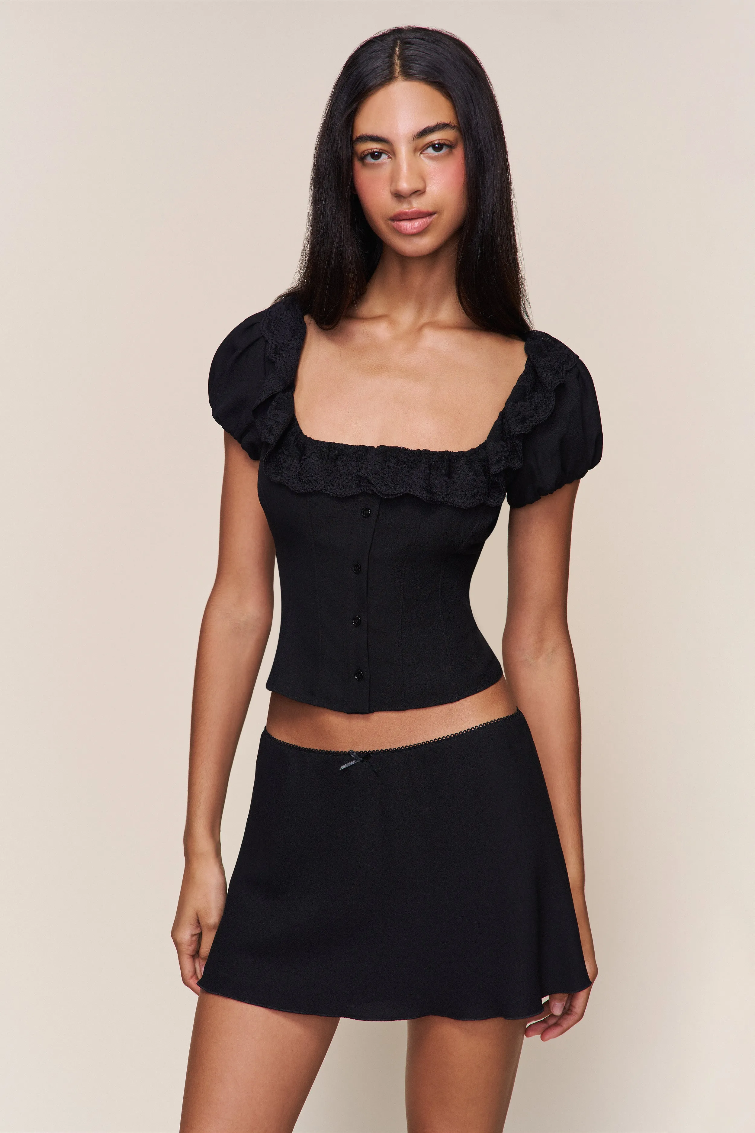 Flexible Knit Paloma Short Sleeve Top