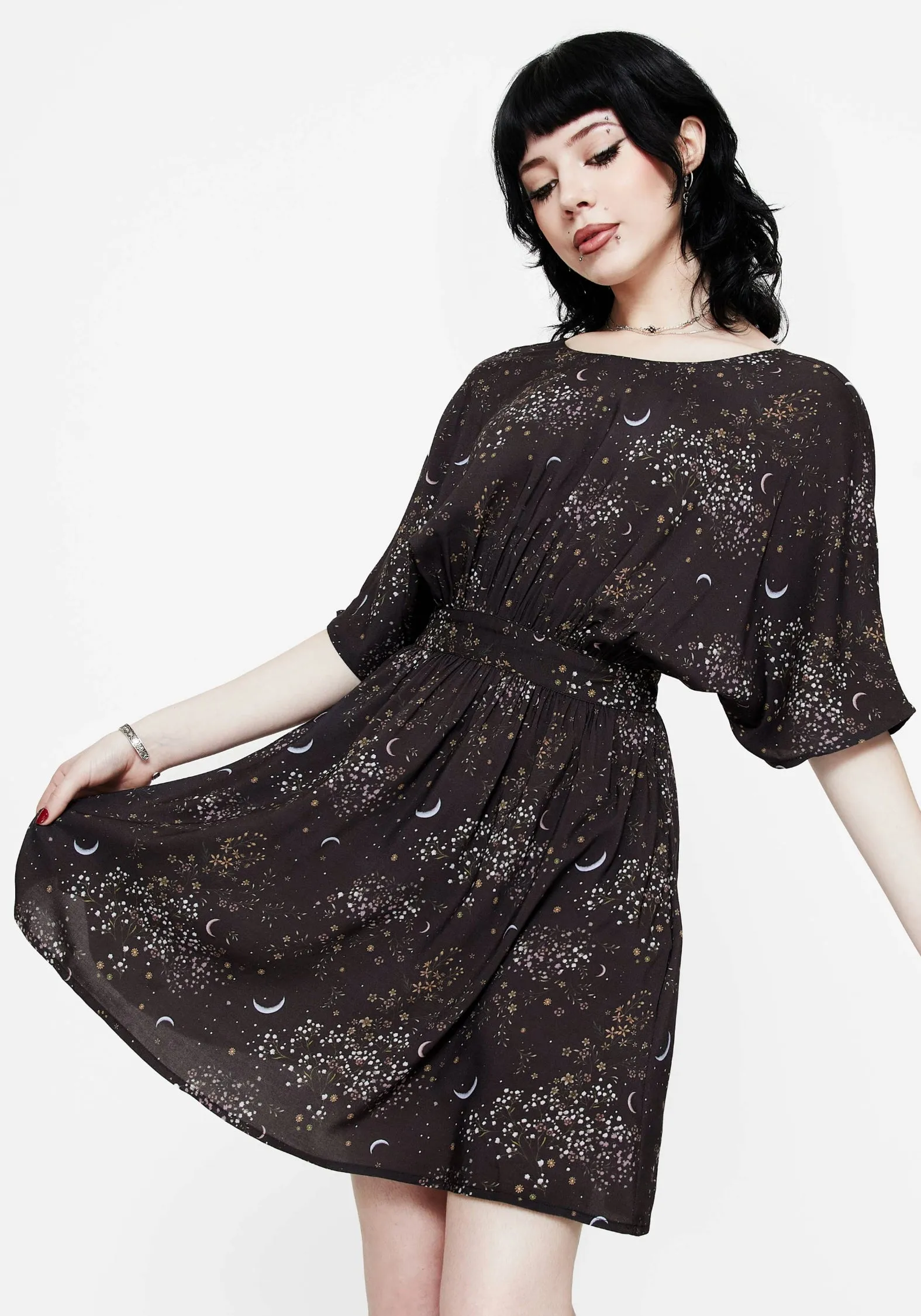 Vibrant Layer NonSlipClosure Peaseblossom Celestial Tie Back Mini Dress